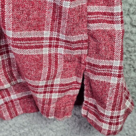Phat Farm Red Plaid Flannel Shirt XXL Logo Vintage Made in Korea Streetwear Fall - Picture 6 of 15